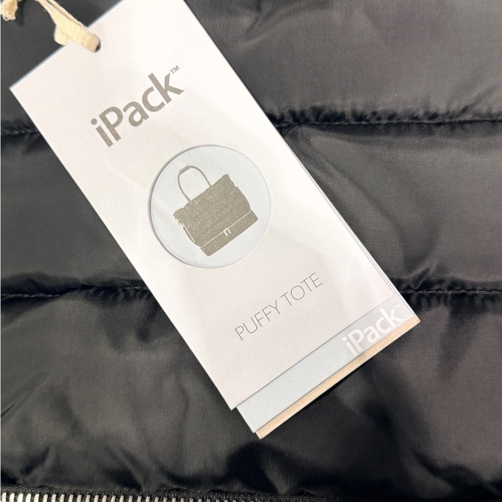 iPack Puffy Tote- NWT- Unisex- Black - Picture 5 of 5